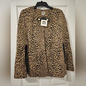 NWT Anne Klein animal print cape